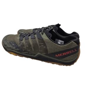 Merrell Trail Glove 5 Men Athletic Trail Running Shoe Size 13 Barefoot Olive